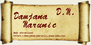 Damjana Marunić vizit kartica